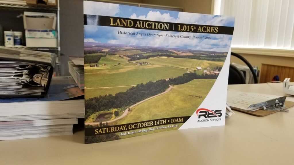 Award Winning Auction Brochure with Gold Foil, Soft-Touch and Contour Cut