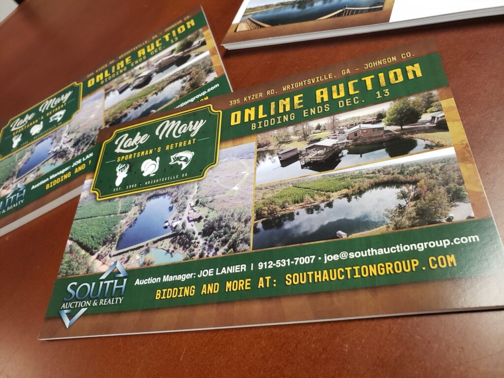Designed, Printed and Mailed Postcard / Auction Marketing